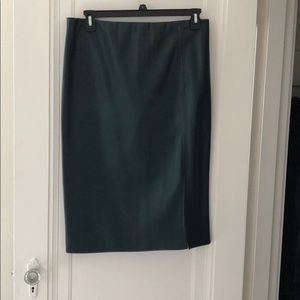 Ann Taylor faux leather midi-skirt